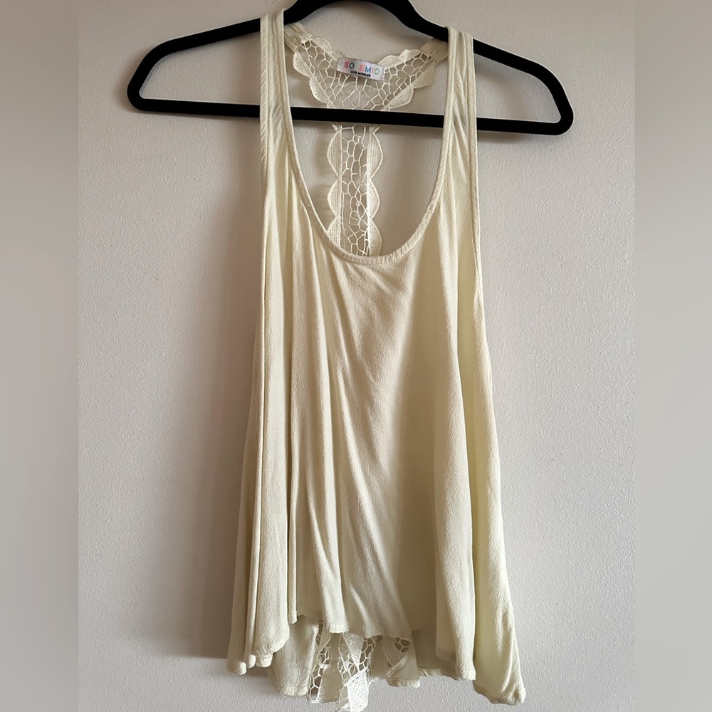 SOLEMIO Lace-Back Tank